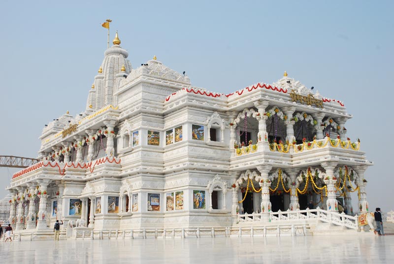 Side View of Prem Mandir in Vrindavan