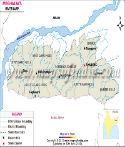 Meghalaya River Map