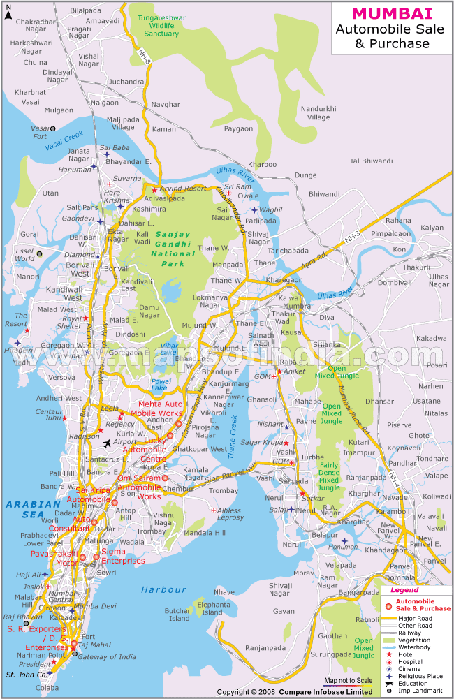 Automobile Sale and Purchase Centre Map