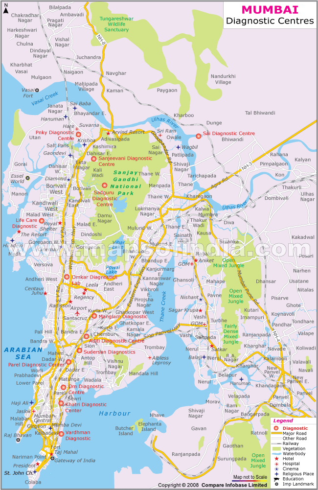 Diagnostic centers Location Map