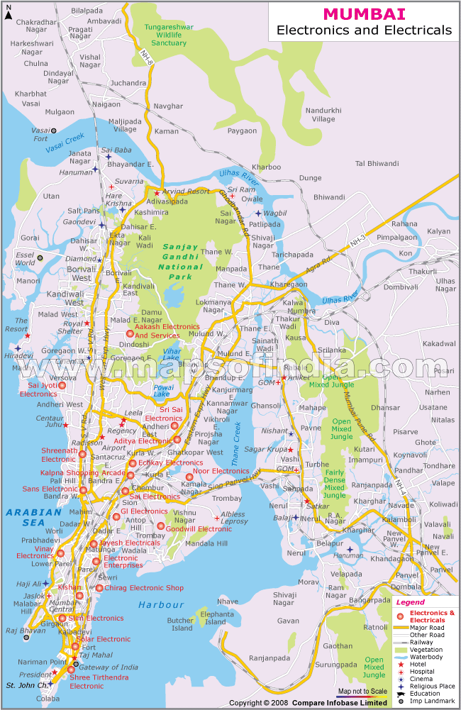 Electronics and Electricals Location Map