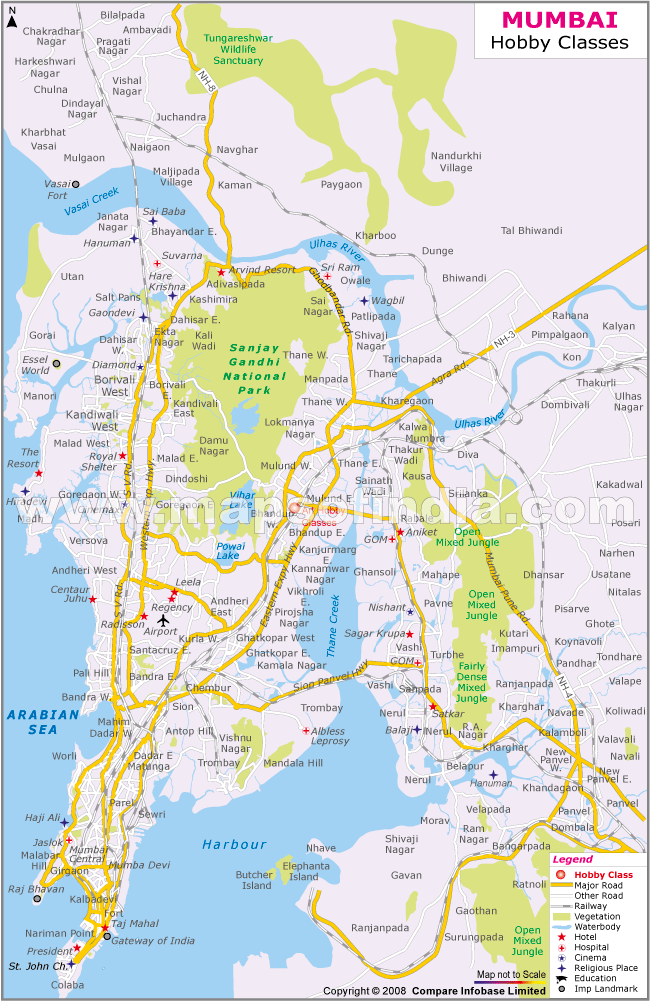 Hobby Classes Location Map