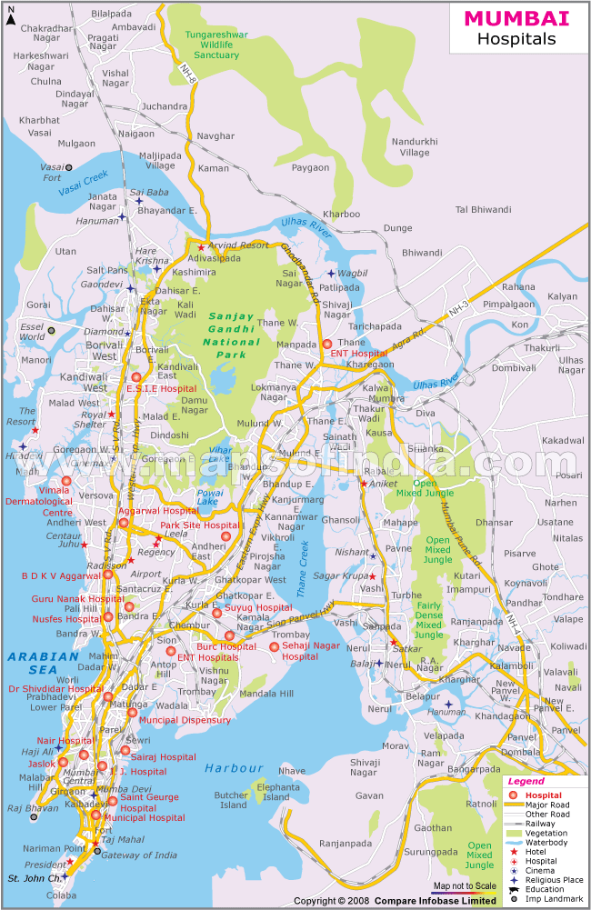 Hospitals Location Map