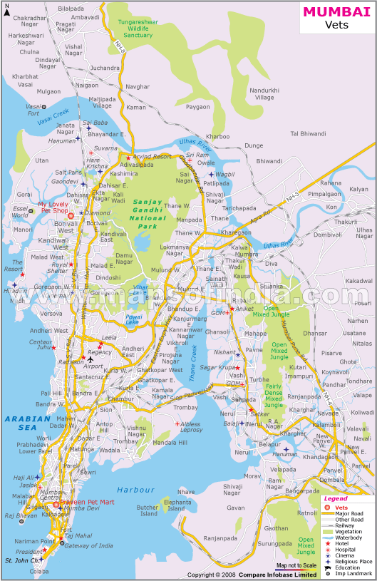 Vet Clinics Location Map