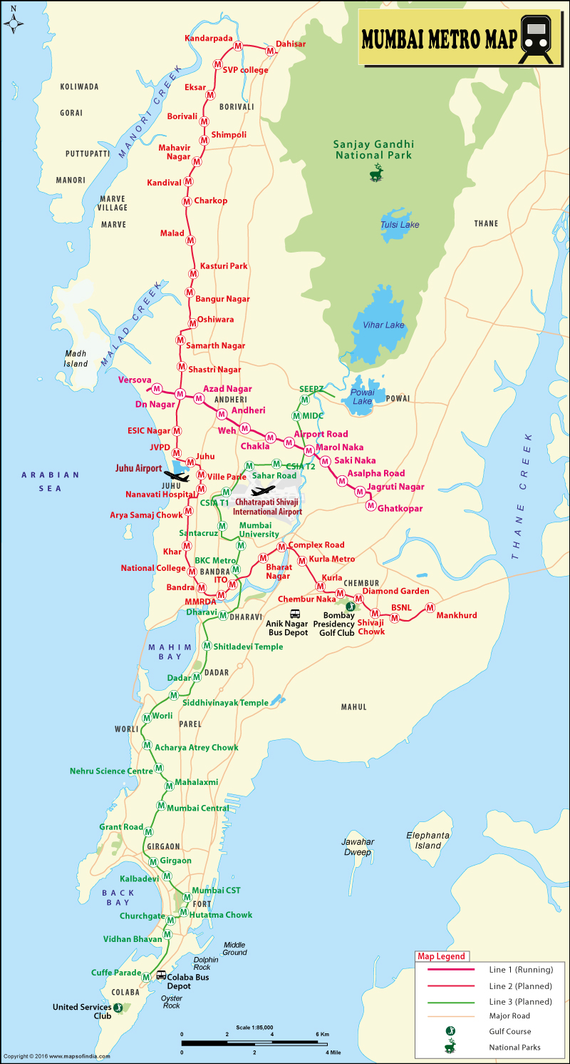 Proposed Mumbai Metro Map