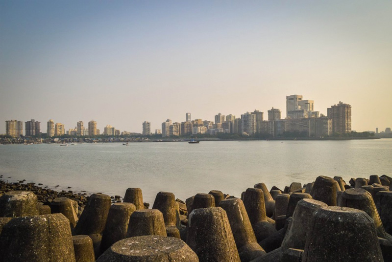 Well-shaped rocks at marine drive