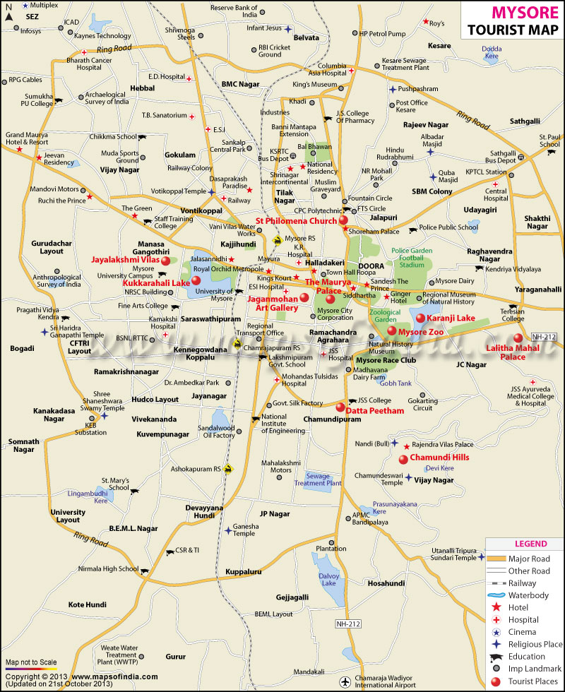Mysore Travel Map