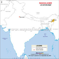 Nagaland Location Map