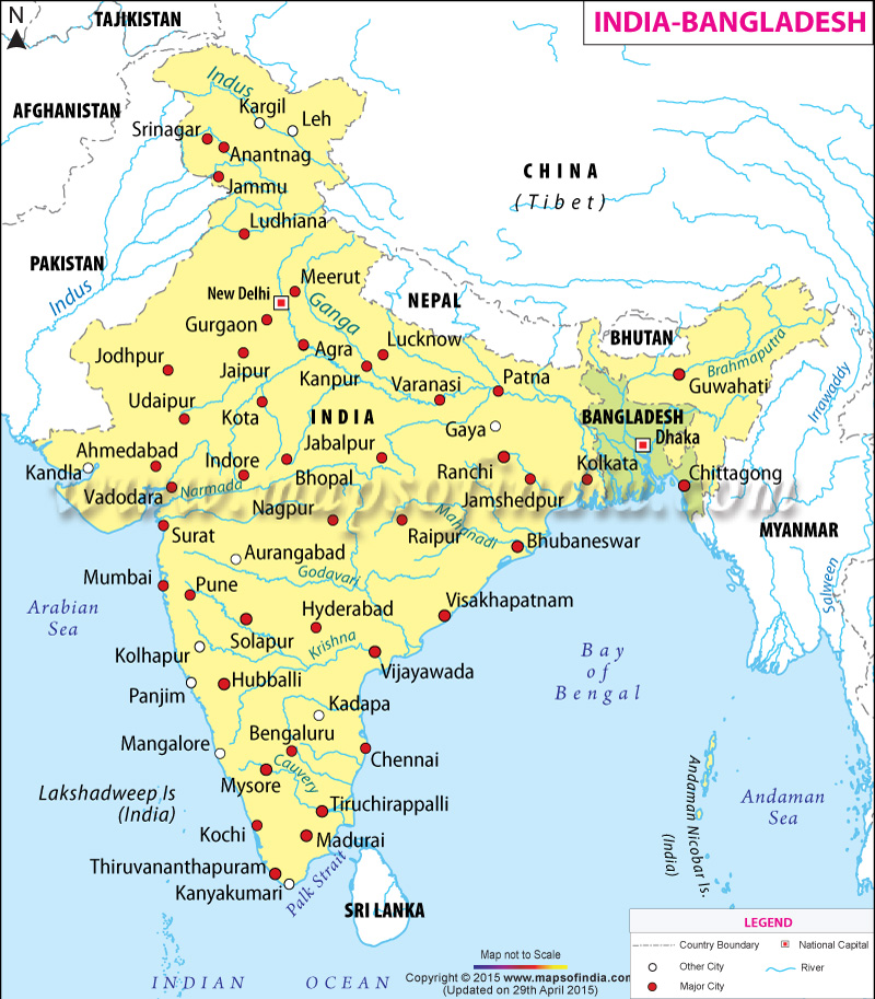 Map Of India Pakistan And Bangladesh India Bangladesh Map