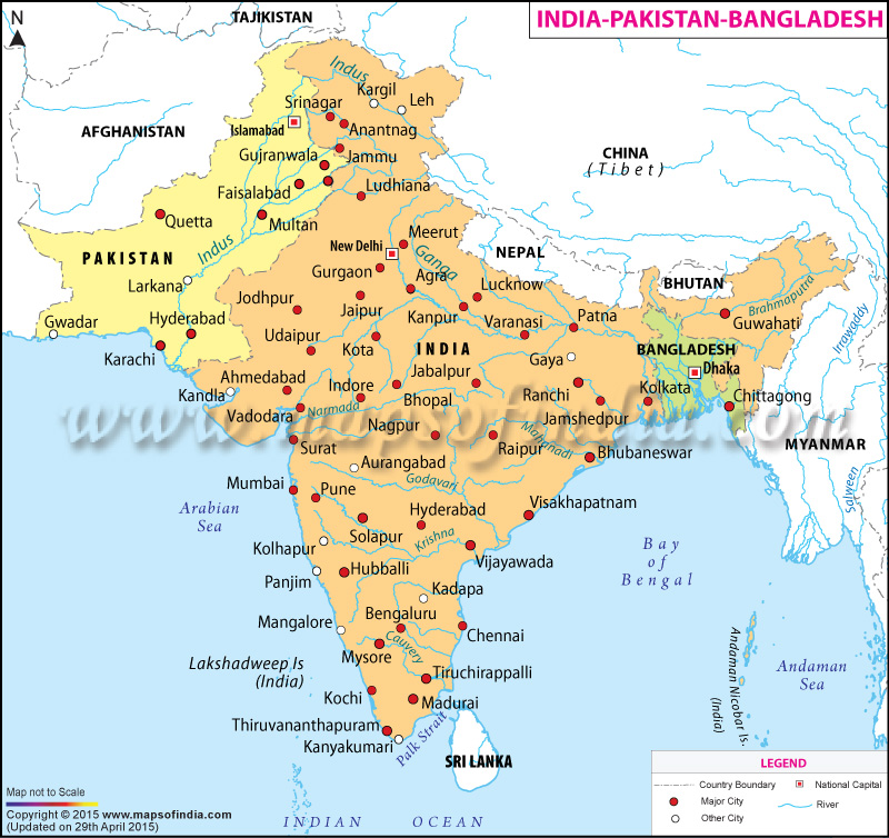 India Pakistan Map