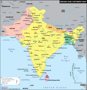 Indian and Subcontinent Map