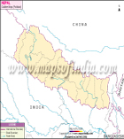 Outline Map of Nepal