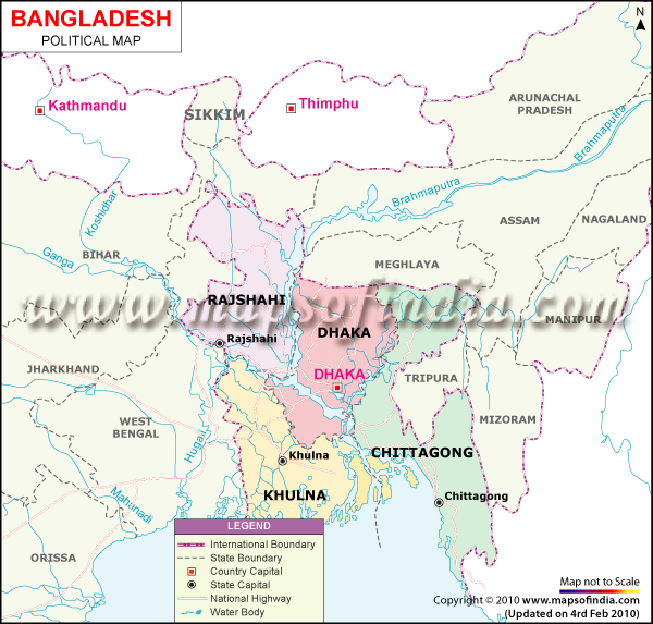 Political Map of Bangladesh