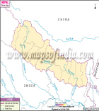 River Map of Nepal