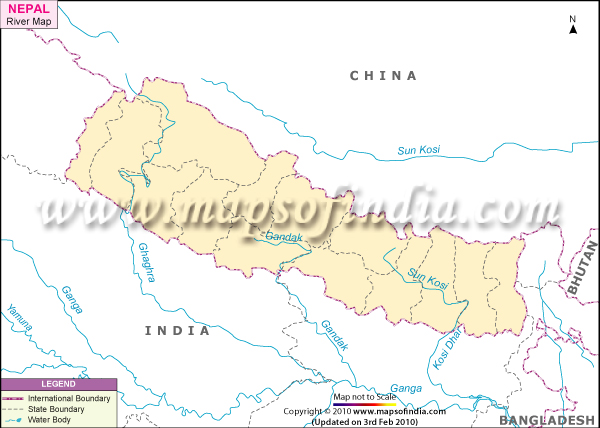 River Map of Nepal