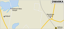 Location of Dwarka