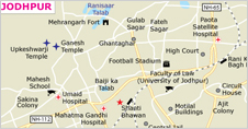 Location of Jodhpur
