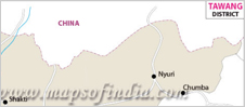 Location of Tawang Location of Tawang