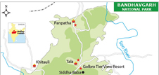 Location of Kanha National Park