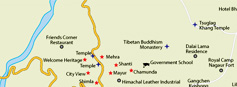 Location of Dharamshala