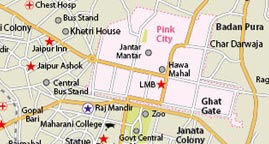 Location of Jaipur