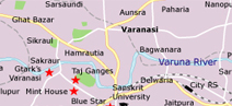 Location of Varanasi