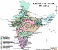 India Railway Map