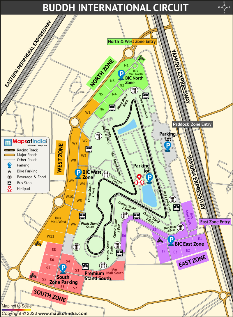 The Buddh International Circuit Map