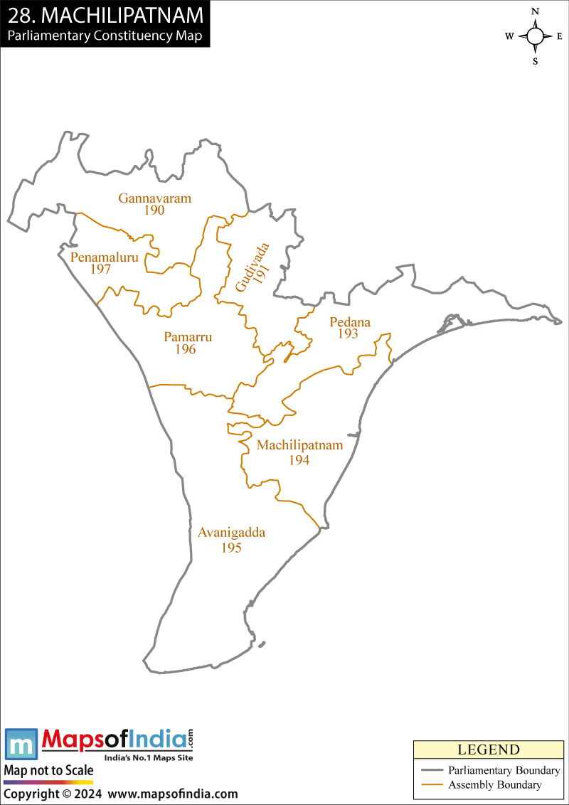 Machilipatnam In India Map Machilipatnam Election Result 2019 - Parliamentary Constituency Map And  Winning Mp