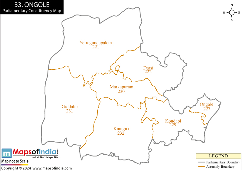 Ongole Constituency Map
