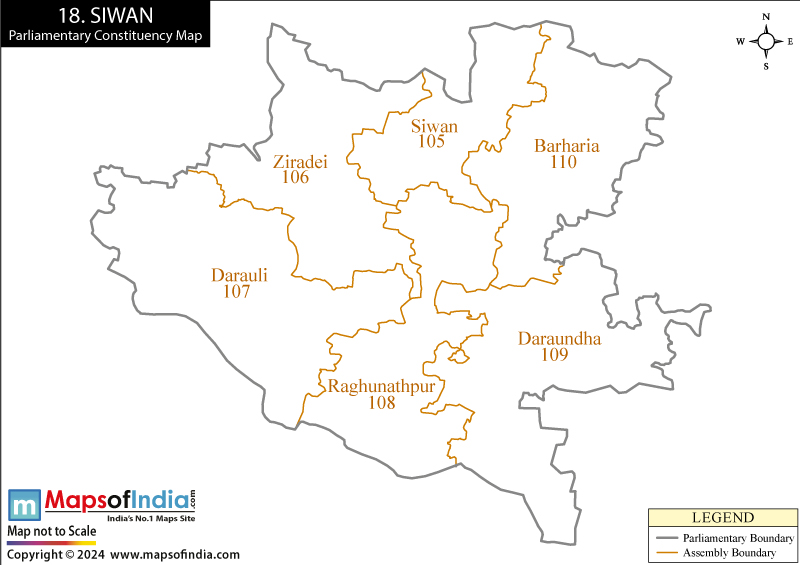 Siwan Constituency Map