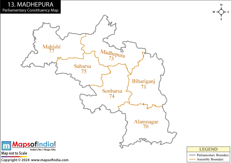 Madhepura Constituency Map