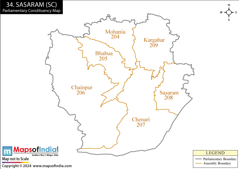 Sasaram Constituency Map