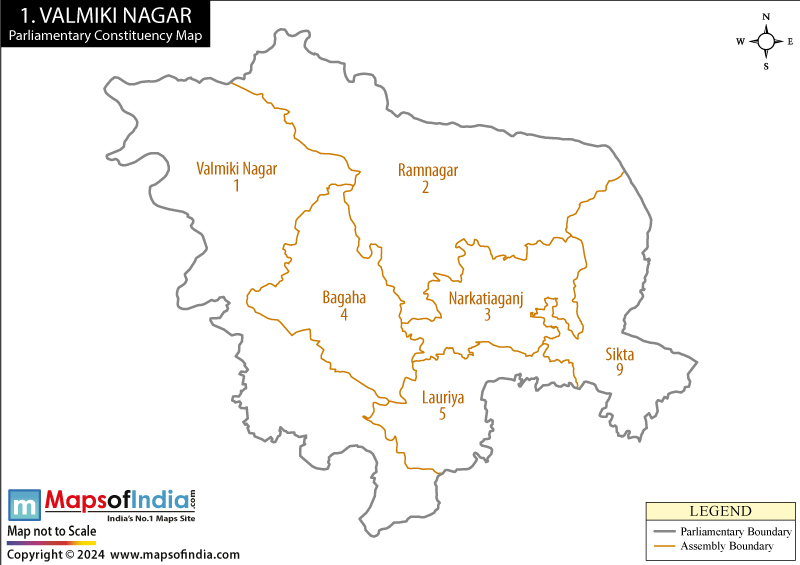 Valmikinagar Constituency Map