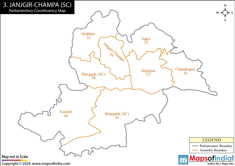 Janjgir-Champa Constituency Map