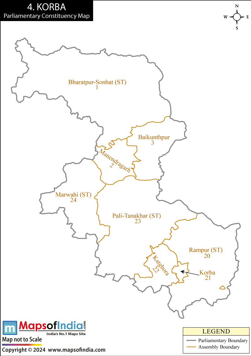 Korba Constituency Map