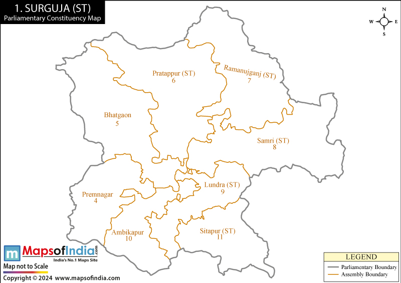Surguja Constituency Map