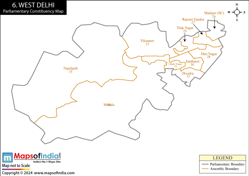 West Delhi Election Result 2019 - Parliamentary Constituency Map and