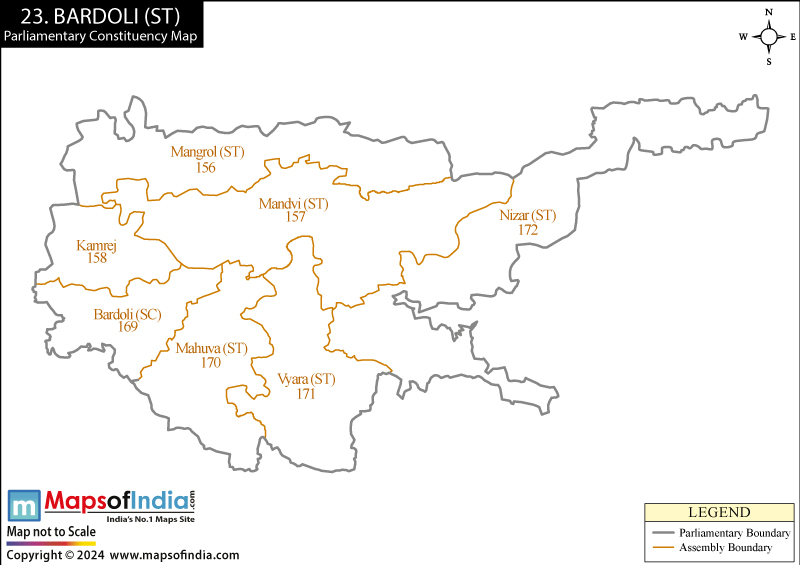 Bardoli Parliamentary Constituency Map