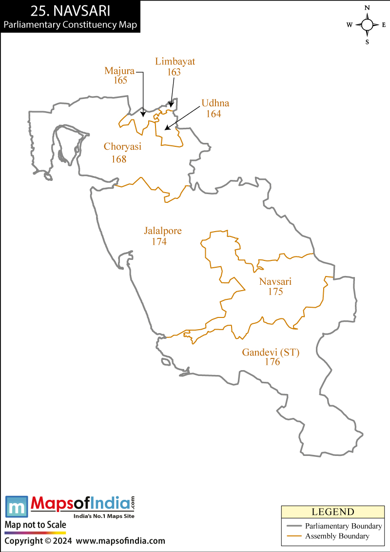 Navsari Parliamentary Constituency Map