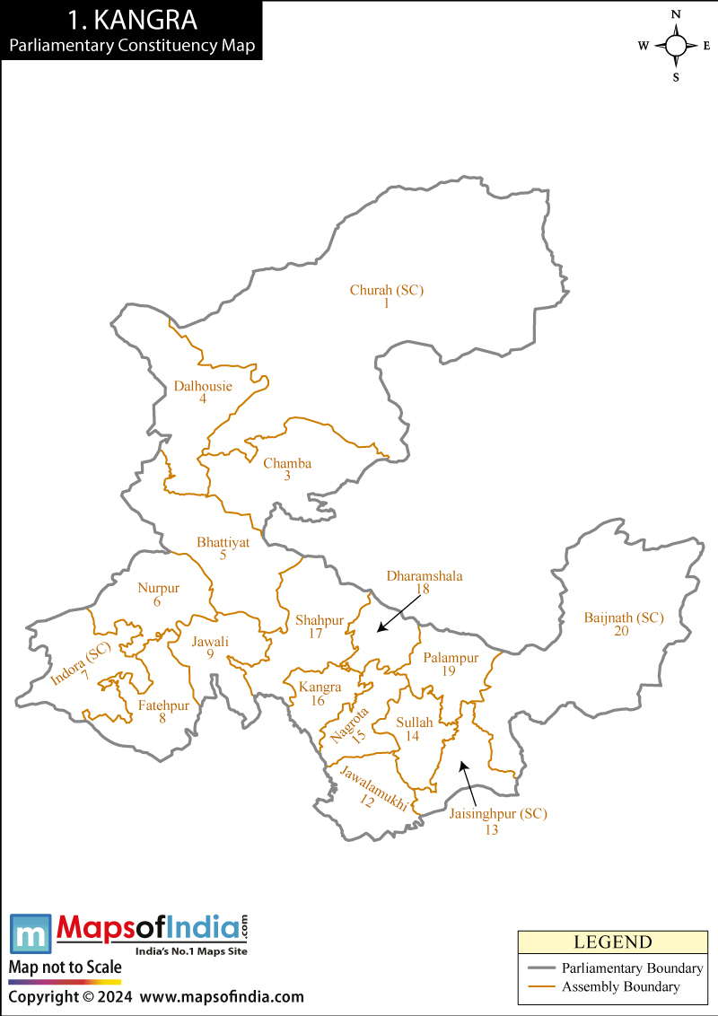 Kangra Parliamentary Constituency Map