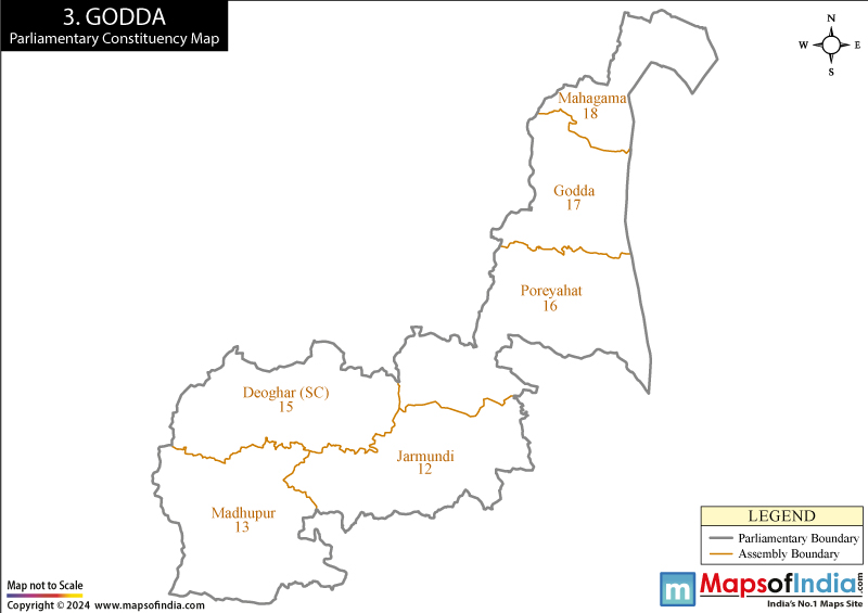 Godda Parliamentary Constituency Map