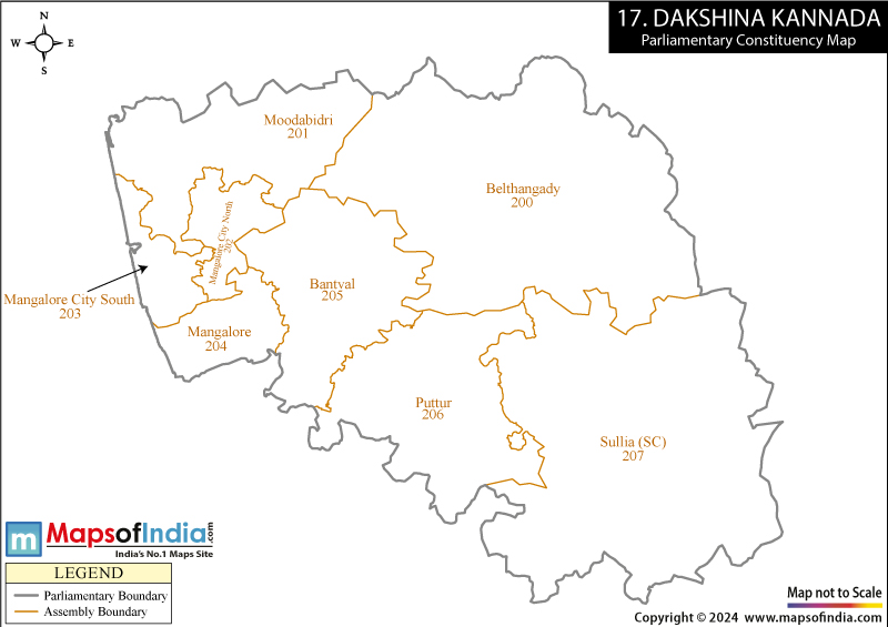 Dakshina Kannada Election Result 2024 - Parliamentary Constituency Map ...