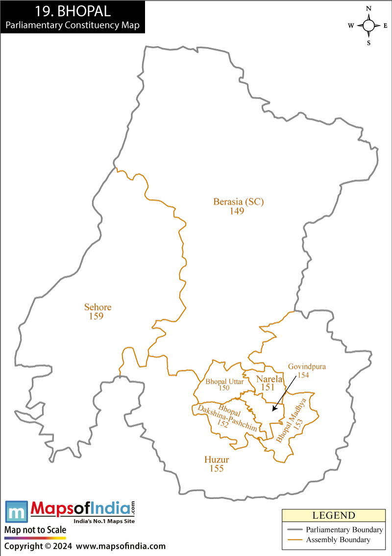 Map of Bhopal Parliamentary Constituency