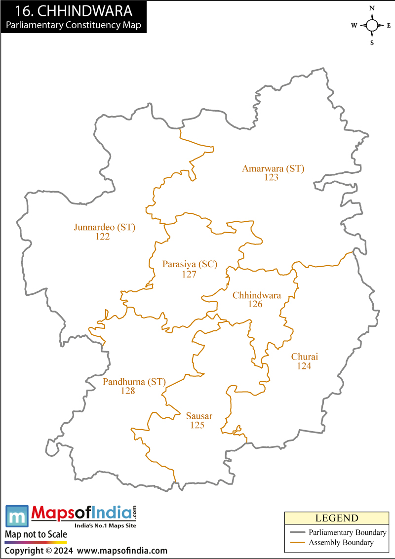 Map of Chhindwara Parliamentary Constituency