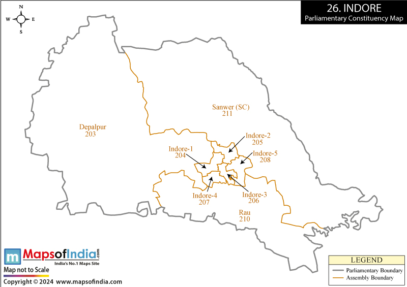 Indore Parliamentary Constituency Map, Election Results and Winning MP