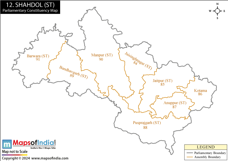 Map of Shahdol Parliamentary Constituency