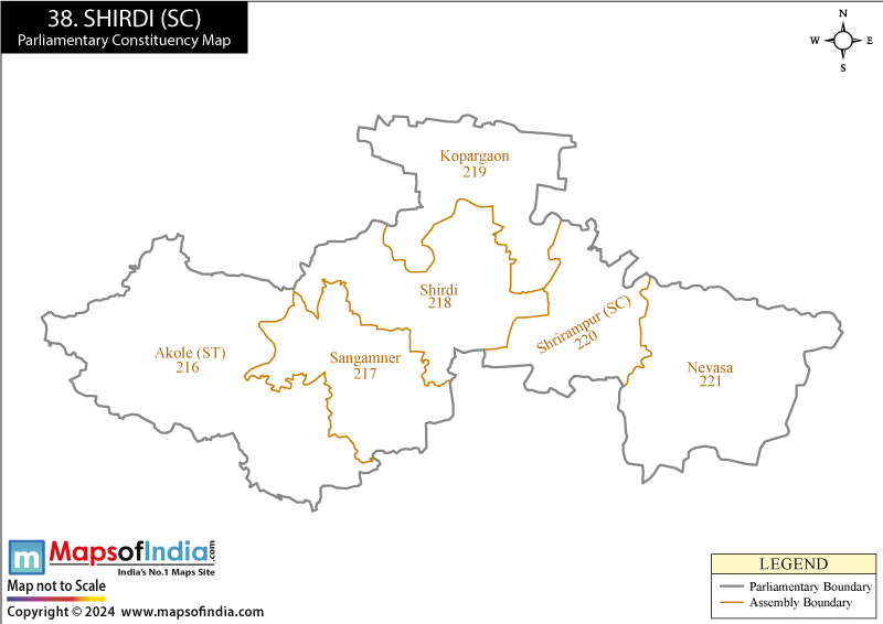 Shirdi In Maharashtra Map Shirdi Election Result 2019 - Parliamentary Constituency Map And Winning Mp
