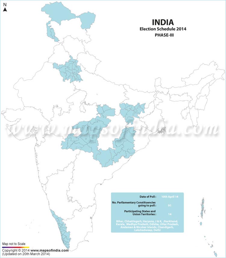 India Election Schedule 2014 Phase 3