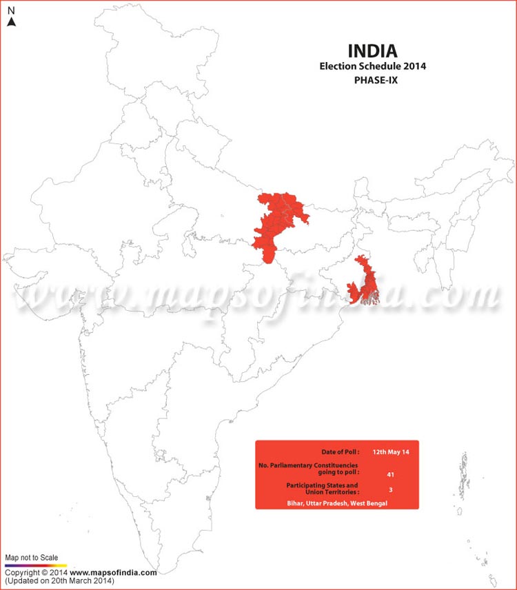 India Election Schedule 2014 Phase 9